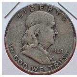 1949-S Franklin Silver Half Dollar