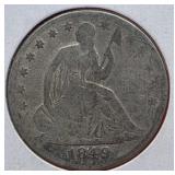 1849-O Seated Liberty Half Dollar