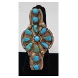 Turquoise & Sterling Ring 8.5, 9.13g