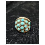 Hopi Turquoise & Sterling Ring Size 4 6.80g
