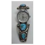 Effie C. ZUNI watch Sides Sterling & Turquoise