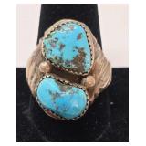 Turquoise & Sterling Ring Size 12, 15.06g