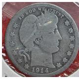 1914-S Barber Quarter