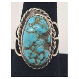 Navajo Turquoise & Sterling  Ring Size 8, 6.23g
