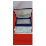 2001 $2.00 Certificate  .999 Pure Silver