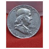 1957 Franklin Silver Half Dollar