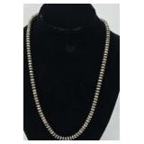 22" Navajo Hand Beaded Pearl String Necklace  43g