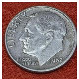 1962 Roosevelt Dime
