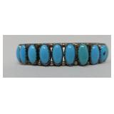 1960s Sleeping Beauty Turquoise & Sterling Cuff