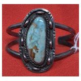 Navajo Nat. TURQUOISE & Sterling Cuff 36.67g