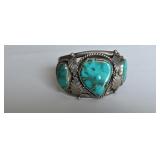 Navajo Sterling & Turquoise Cuff 106g