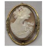Antique Shell Cameo  Pendant