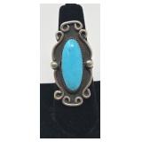 Navajo Turquoise & Sterling  Ring Size 7, 11.23g