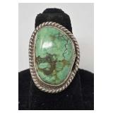Turquoise & Sterling Ring Size 4.5, 7.32gSigned