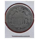 1870 Union Shield Nickel No Rays