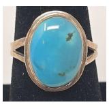 Navajo Turquoise & Sterling  Ring Size 7, 3.81g
