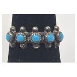 Navajo Turquoise & Sterling  Ring Size 6, 2.64g