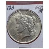 1923 Peace Silver Dollar