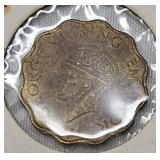1944 India - British 1 Anna Coin King George VI
