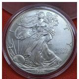 1996 UNC  Silver Eagle 1oz. Fine Silver Bullion
