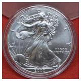 2000 UNC  Silver Eagle 1oz. Fine Silver Bullion