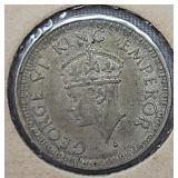 1944 India 1/4 Rupee - George VI