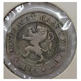 1894 Belgium 10 Centimes Leopold II