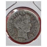 1907 Barber Dime