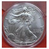 2002 UNC  Silver Eagle 1oz. Fine Silver Bullion