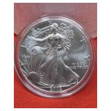 2002 UNC  Silver Eagle 1oz. Fine Silver Bullion