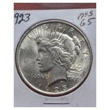 1923 Peace Silver Dollar