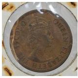 1958 Britain, caribbean territories, one cent