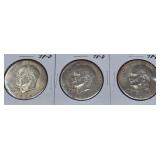 3- 1978-D Eisenhower Dollars