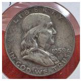 1959 Franklin Silver Half Dollar