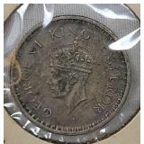 1944 half rupee india