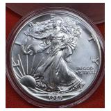 1989 UNC  Silver Eagle 1oz. Fine Silver Bullion