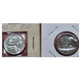 1942-P & 1943-S Jefferson Silver Nickels