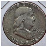1953-S Franklin Silver Half Dollar