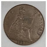 1921 great britain one penny