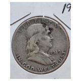 1949-S Franklin Silver Half Dollar