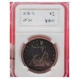 1878-S US Trade Dollar VF30