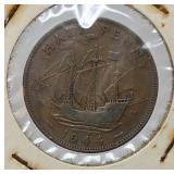1944 Great Britain half penny