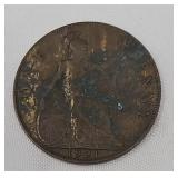 1921 Great Britain one penny