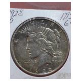 1922-D Peace Silver Dollar