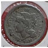 1874 3 Cent Nickel