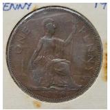 1938 Great britain one penny