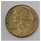 1972 French Coin 5 Centimes | France