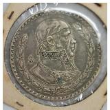 1958 MEXICO 1 PESO Silver