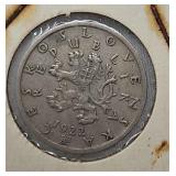 1922 Czech 50 heller