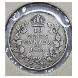 1913 10 Canadian cents
